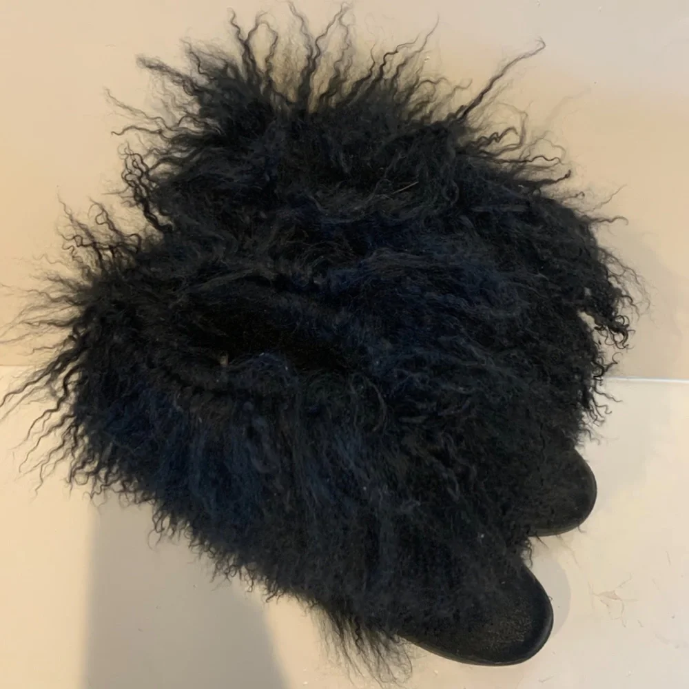 BearPaw Women's Black Long Faux-Fur Winter Boots